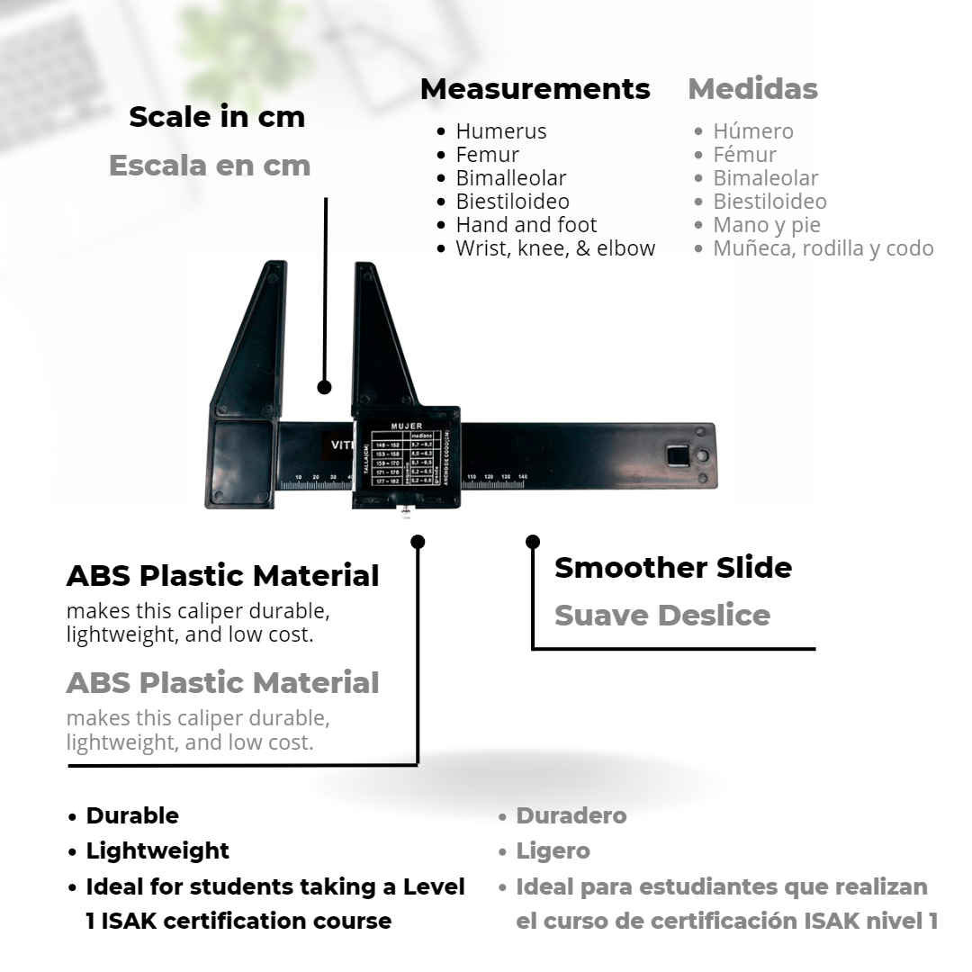 Antropometro Corto Vitruvian Plastico